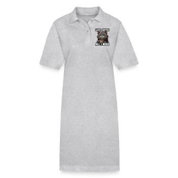 Lustiges Katze Kunst Katzenbesitzer Katzen Kaffee - Stanley/Stella Frauen Bio-Polokleid PAIGER - Schwarz - Vorne
