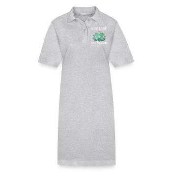 More kissing less stressing fun kissing frogs - Stanley/Stella PAIGER Organic Women’s Polo Dress - black - Front