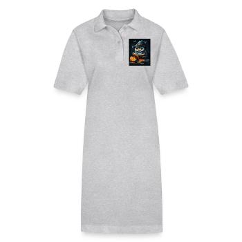Halloween Geschenk Frauen Eule Männer Kinder Deko - Stanley/Stella Frauen Bio-Polokleid PAIGER - Schwarz - Vorne