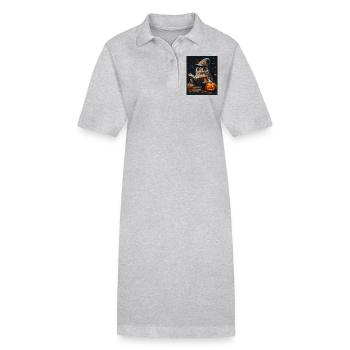 Halloween Geschenk Frauen Eule Männer Kinder Deko - Stanley/Stella Frauen Bio-Polokleid PAIGER - Schwarz - Vorne