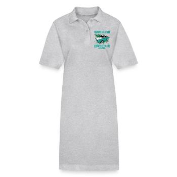 DDR Trabi Männer aus Stahl, fahren Autos aus Pappe - Stanley/Stella Frauen Bio-Polokleid PAIGER - Schwarz - Vorne