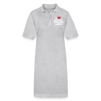 Boater I Love Motor Boating Funny Speedboat Men - Stanley/Stella PAIGER Organic Women’s Polo Dress - black - Front