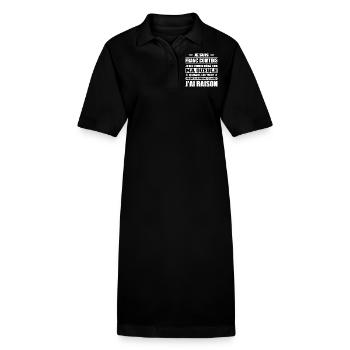 Franc comtois Ich halte meinen Mund nicht zu frank comté - Stanley/Stella Frauen Bio-Polokleid PAIGER - Schwarz - Vorne
