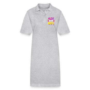 Retour rétro au design vintage des années 80 - Robe polo bio PAIGER Stanley/Stella Femme - noir - Devant