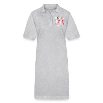 Never Give Up - Encourage - Motivate - Strength - Stanley/Stella PAIGER Organic Women’s Polo Dress - black - Front