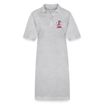 Démon rétro sur la roche de lave - Robe polo bio PAIGER Stanley/Stella Femme - noir - Devant