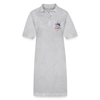 Moissonneuse-batteuse Quand on aime ce qu’on a La vie agricole - Robe polo bio PAIGER Stanley/Stella Femme - noir - Devant