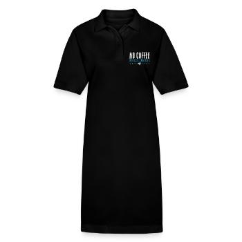 Data Analyst No Coffee No Programmer Coffee Lover - Stanley/Stella Frauen Bio-Polokleid PAIGER - Schwarz - Vorne