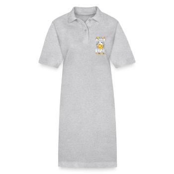 Kombucha Save Water Drink Manchurian Mushroom - Stanley/Stella PAIGER Organic Women’s Polo Dress - black - Front