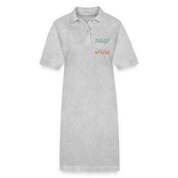 Flight Instructor Before Aviation Coffee Lover - Stanley/Stella PAIGER Organic Women’s Polo Dress - black - Front