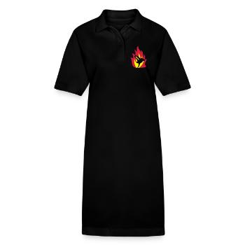 Breakdancer im Feuer - Stanley/Stella Frauen Bio-Polokleid PAIGER - Schwarz - Vorne
