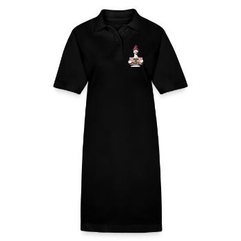 Baissez la police dans le style art urbain - Robe polo bio PAIGER Stanley/Stella Femme - noir - Devant