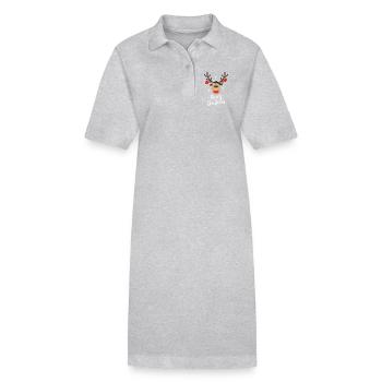 Reindeer Merry Christmas Christmas Gift - Stanley/Stella PAIGER Organic Women’s Polo Dress - black - Front