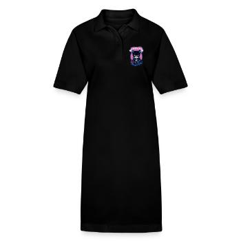 Gothic Cat - Stanley/Stella PAIGER Organic Women’s Polo Dress - black - Front