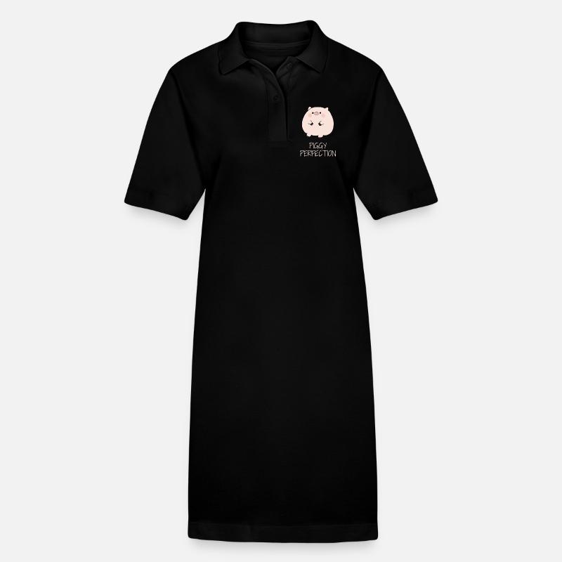 Petit cochon mignon - Robe polo bio PAIGER Stanley/Stella Femme - noir