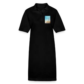 Dubai Skyline – Desert Metropolis - Stanley/Stella PAIGER Organic Women’s Polo Dress - black - Front