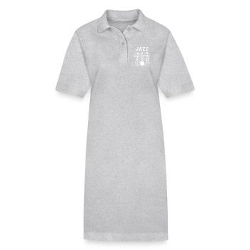 Jazz-Skelett-Band-Illustration - Stanley/Stella Frauen Bio-Polokleid PAIGER - Schwarz - Vorne
