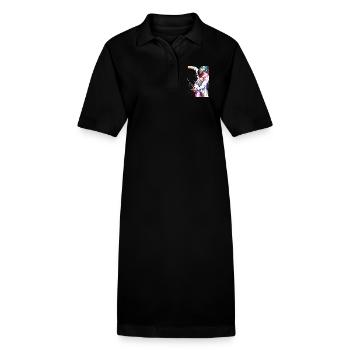 Fechtsportkunst #fencing #sport - Stanley/Stella Frauen Bio-Polokleid PAIGER - Schwarz - Vorne