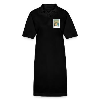 Côte d’Azur Riviera Sommerstrand - Stanley/Stella Frauen Bio-Polokleid PAIGER - Schwarz - Vorne