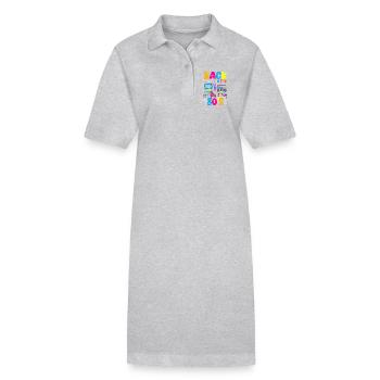 Retour rétro au design vintage des années 80 - Robe polo bio PAIGER Stanley/Stella Femme - noir - Devant