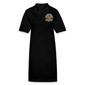 Original Vintage 2002 Birthday Gift 2002 - Stanley/Stella PAIGER Organic Women’s Polo Dress - black - Front