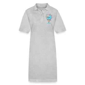 Cornet de glace - Robe polo bio PAIGER Stanley/Stella Femme - noir - Devant
