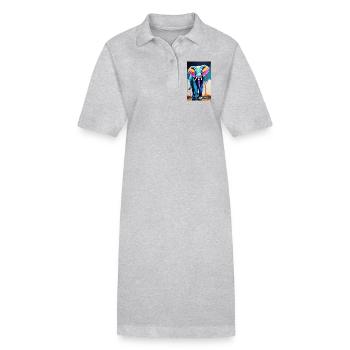 Elephant | Wild Animal | Africa | Children's motifs - Stanley/Stella PAIGER Organic Women’s Polo Dress - black - Front