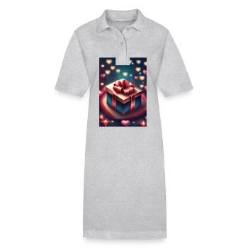 A gift and a lot of hearts - Stanley/Stella PAIGER Organic Women’s Polo Dress - black - Front