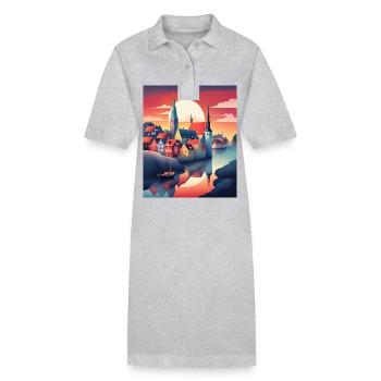 La ville du Danemark - Robe polo bio PAIGER Stanley/Stella Femme - noir - Devant