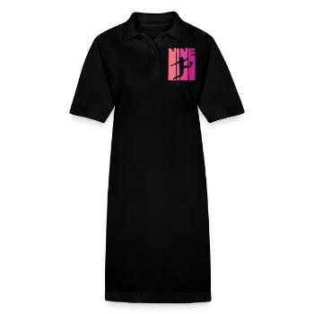 Fußballerin Fußball 9. Geburtstag - Stanley/Stella Frauen Bio-Polokleid PAIGER - Schwarz - Vorne