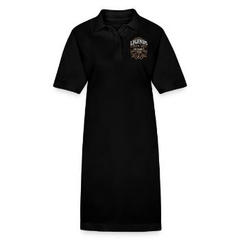 2021 April Geboren Geburtstag Geburtsjahr - Stanley/Stella Frauen Bio-Polokleid PAIGER - Schwarz - Vorne