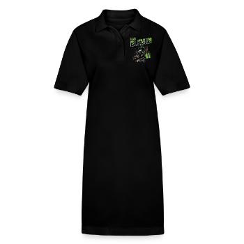 Motocross 11th Birthday - Stanley/Stella PAIGER Organic Women’s Polo Dress - black - Front