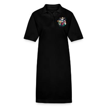 Cow Water Pistol - Stanley/Stella PAIGER Organic Women’s Polo Dress - black - Front