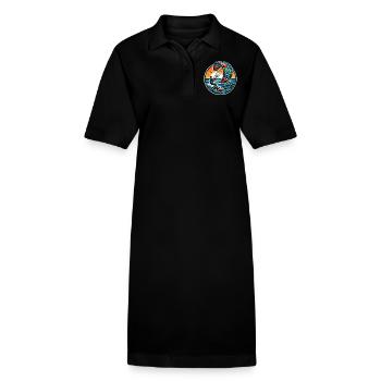Kitesurfen Kitesurfer Kiteboard - Stanley/Stella Frauen Bio-Polokleid PAIGER - Schwarz - Vorne