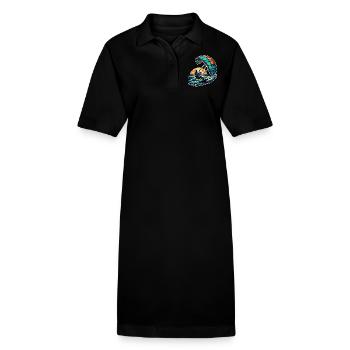 Kitesurfen Kitesurfer Kiteboard - Stanley/Stella Frauen Bio-Polokleid PAIGER - Schwarz - Vorne