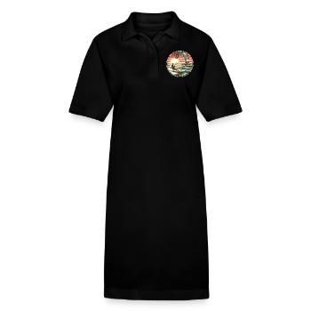 Kitesurfen Kitesurfer Kiteboard - Stanley/Stella Frauen Bio-Polokleid PAIGER - Schwarz - Vorne