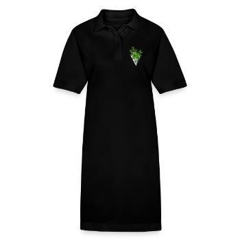 Take Away Herbs - funny print for foodies - Stanley/Stella PAIGER Organic Women’s Polo Dress - black - Front