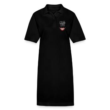 Immer lächeln - Stanley/Stella Frauen Bio-Polokleid PAIGER - Schwarz - Vorne