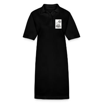 Navire à voile Compass Viking - Robe polo bio PAIGER Stanley/Stella Femme - noir - Devant