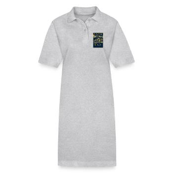 Capri Italie – Affiche vintage marine et or Art déco - Robe polo bio PAIGER Stanley/Stella Femme - noir - Devant