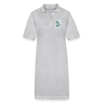 Hommage Dürers "Praying Hands" with 6 fingers Slop - Stanley/Stella PAIGER Organic Women’s Polo Dress - black - Front
