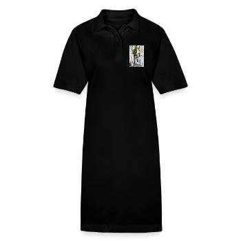 Belle ville de Cadaques en Espagne - Robe polo bio PAIGER Stanley/Stella Femme - noir - Devant