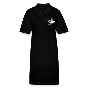 Free palestine - Robe polo bio PAIGER Stanley/Stella Femme - noir - Devant