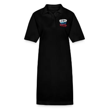Solitude Up in the Sky – Paragliding - Stanley/Stella PAIGER Organic Women’s Polo Dress - black - Front