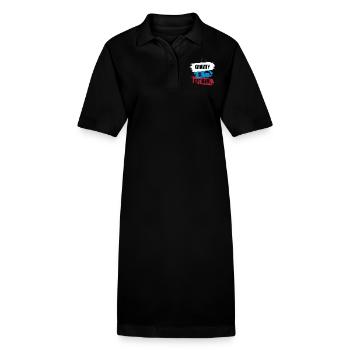 Gravity Is Optional – Paragliding Freedom - Stanley/Stella PAIGER Organic Women’s Polo Dress - black - Front
