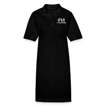 My Daily Struggle Is Fishing - Stanley/Stella PAIGER Organic Women’s Polo Dress - black - Front