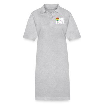 ONE LOVE Peace Jamaica Reggae Rastafari - Robe polo bio PAIGER Stanley/Stella Femme - noir - Devant