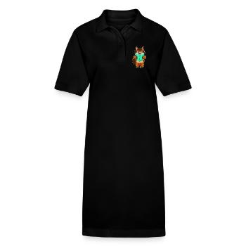 Livre sur les chevaux - Robe polo bio PAIGER Stanley/Stella Femme - noir - Devant
