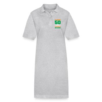 Cadeau amusant pour un 50e anniversaire - Robe polo bio PAIGER Stanley/Stella Femme - noir - Devant