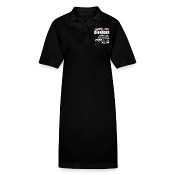 Landy Défenseur - Robe polo bio PAIGER Stanley/Stella Femme - noir - Devant